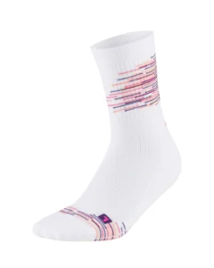 Women's Paris Vibes 80's Mid Cut Socks, Black/Purple Mix